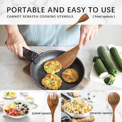 Wooden Spoons for Cooking, Nonstick Cooking Utensil Set - Image 5
