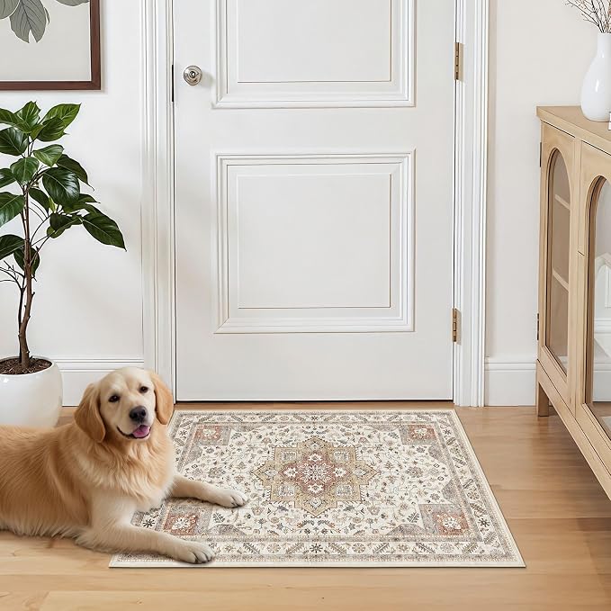 Vintage Living Room Area Rug 3x5 - Image 7
