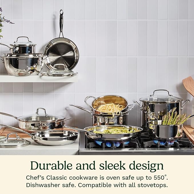 Cuisinart 8-Inch Open Skillet, Stainless Steel Skillet, Large Kitchen Pan - Image 4