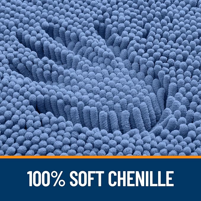 OLANLY Toilet Rugs U-Shaped 20x20, Extra Soft Absorbent Chenille Contour - Image 3