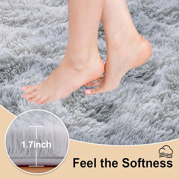 Mugorn 5x7 Rugs for Living Room, Large Fluffy Area Rugs for Bedroom, Soft - Image 2