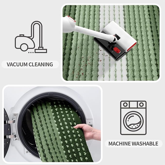 Kitinjoy Indoor Outdoor Door Mat, 47x20 Non-Slip Absorbent Dirt Trapper - Image 5