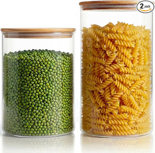 HomArtist Extra Large Glass Flour and Sugar Storage Containers by HomArtist