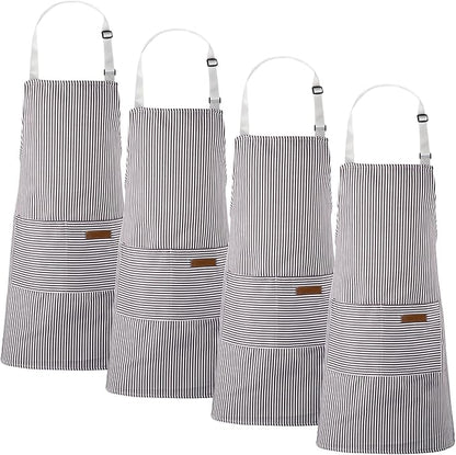 Handepo 4 Pcs Kitchen Aprons by Handepo