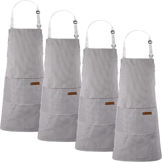 Handepo 4 Pcs Kitchen Aprons by Handepo
