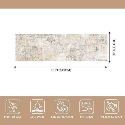3x10 ft Long Hallway Runner Rug – Non-Slip Washable Kitchen Floor Rug - Image 2