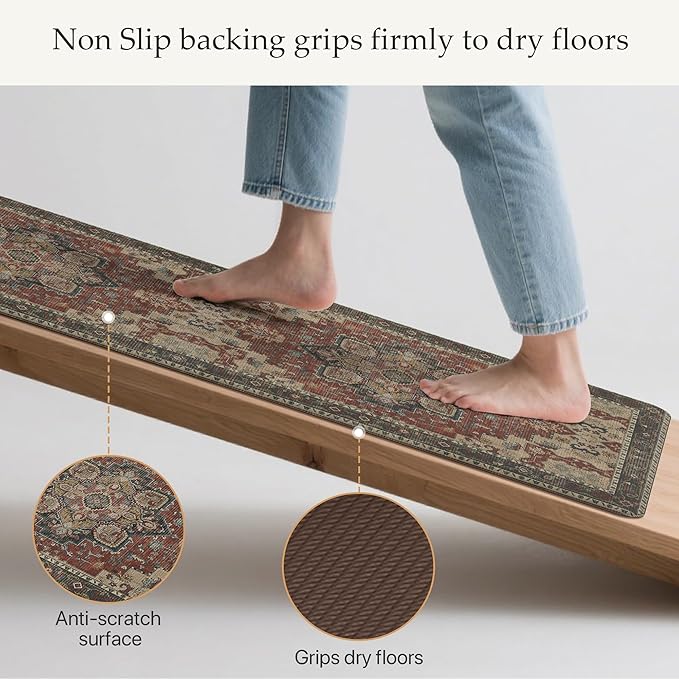 GENIMO Kitchen Mats for Floor 2PCs, Washable Anti Fatigue Mat for Cushioned - Image 4