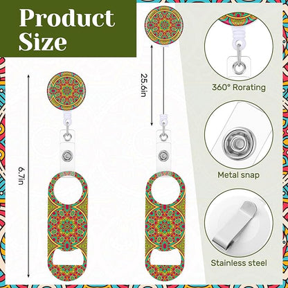 Irenare 6 Pcs Flat Bottle Openers Retractable Bar Keys - Image 2