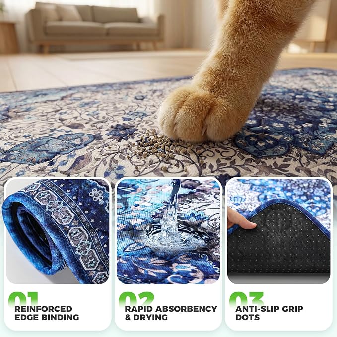 Hompet Cat Litter Mat 2 Pack, 28.5x60 Large Machine Washable Trapping Mats - Image 5