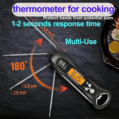Instant Read Meat Thermometer for Cooking – Waterproof Digital Food Thermometer - Image 4