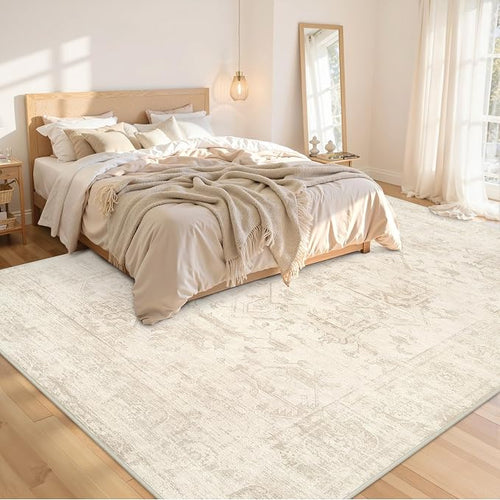 10x12 Area Rug for Living Room: Vintage Boho Neutral Washable Rug Indoor Soft - Image 2