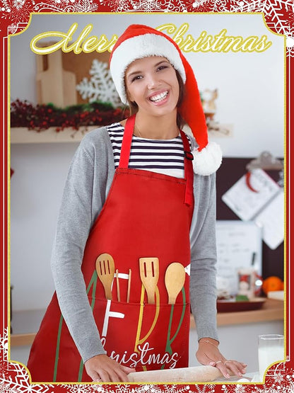Geetery 4 Pcs Chicken Aprons for Women Rooster Print Apron Waterproof - Image 2