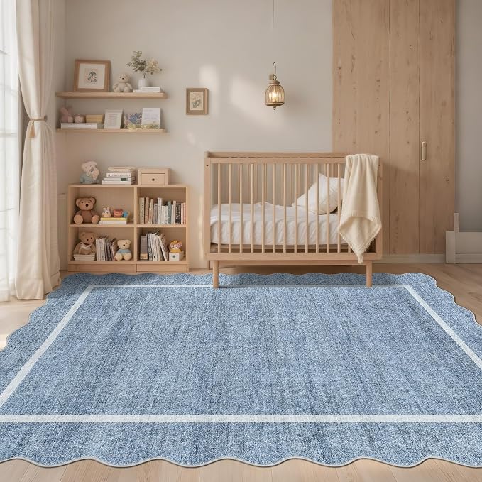 GarveeHome Scalloped Large Living Room Area Rug 6x9 - Image 3