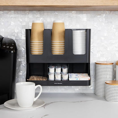 Mind Reader Cup and Condiment Station, 13 Inch Countertop Coffee Bar Organizer - Image 6