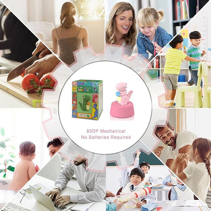 ELE DEPI 60 Minutes Mechanical Kitchen Timer, Cute Dinosaur Timer - Image 4