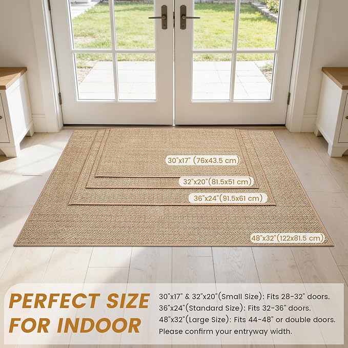 SMILOOL Front Door Mat Indoor Entrance, Dirt Resistant and Absorbent Washable - Image 2