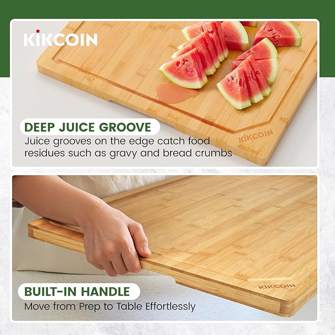 Kikcoin 30”×20” Bamboo Cutting Boards - Image 7