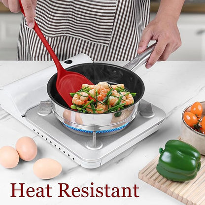 LIANYU 8-Piece Kitchen Utensils Set, Silicone Cooking Utensil Spatula Sets - Image 8