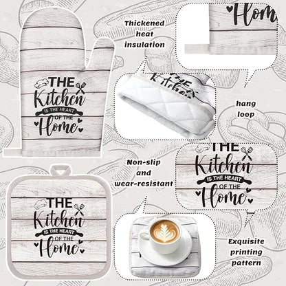 Fourluoo 10 Pcs Farmhouse Kitchen Decor and Accessories Set 4 Kitchen Towels 2 - Image 5