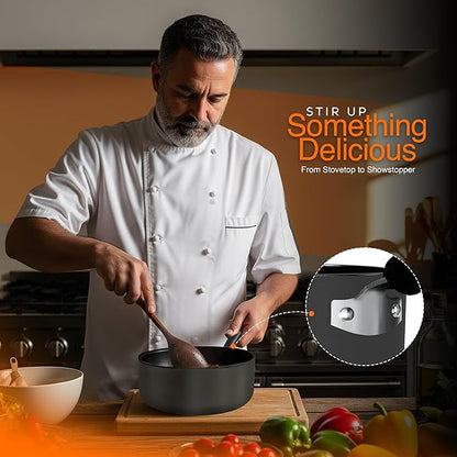 Utopia Kitchen Nonstick Saucepan Set, Cooking Pots - Image 5