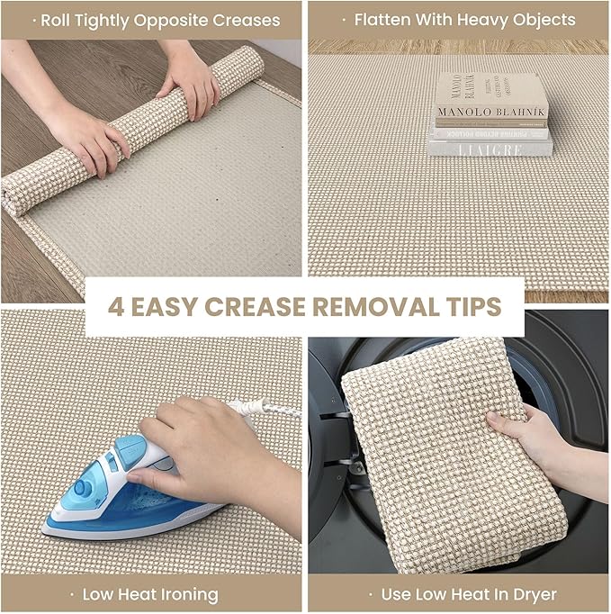 IOHOUZE Washable Runner Rug 2.6x8 Non Slip Rubber Backed Wide Hallway Runner - Image 2