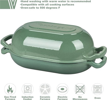 VORRINGARD Enameled Cast Iron Sourdough Bread Oven, Dutch Oven, Loaf Cast Iron - Image 3