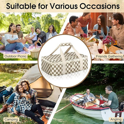 Corduroy Casserole Carrier, Insulated Lasagna Lugger - Image 5