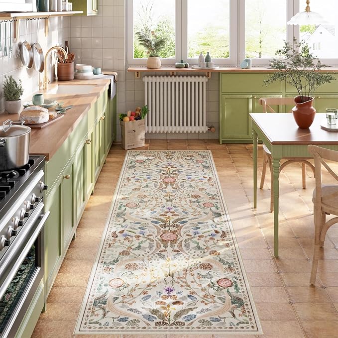 AMTOVO 2.7x8 Runner Rug for Hallway, Washable Non-Slip Long Kitchen Carpet - Image 3