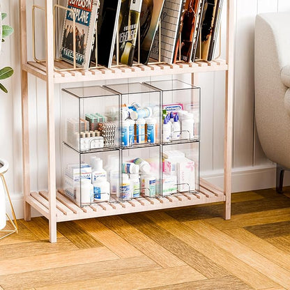 Yieach 2 Pack Clear Stackable Storage Drawers, 7.6" H Baby Bottle Organizer - Image 9