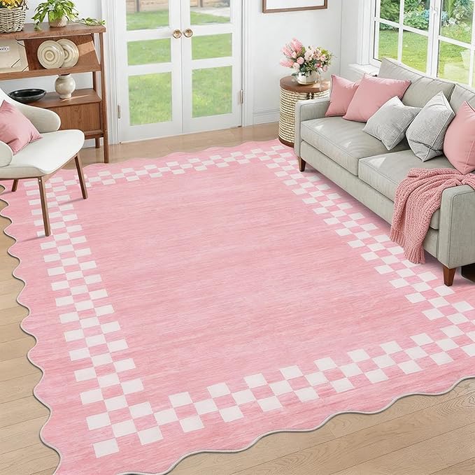 Small Bedroom Area Rug 3x5 Checkered Area Rug by GarveeHome
