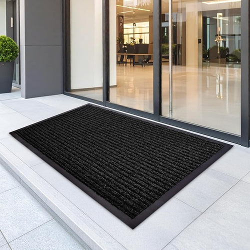2 Pack 2' x 3' Door Mat, Heavy Duty Entryway Mat, Low Profile Indoor Outdoor - Image 2