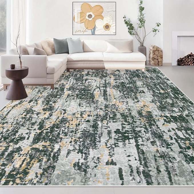 Area Rugs 9x12 Living Room: Washable Rug Modern Abstract Large Rugs Soft Non by MXSANYOORUG