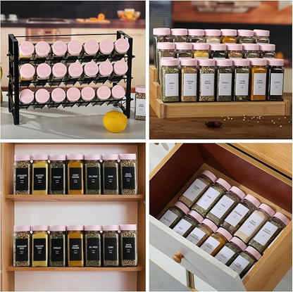 48 Glass Spice Jars with Labels, Spice Jar Set, 4oz Seasoning Containers - Image 6