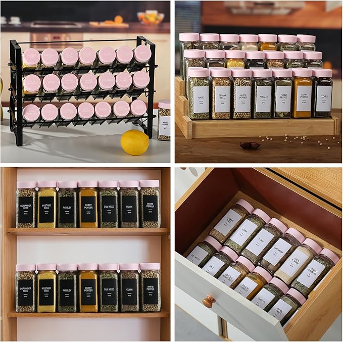 36 Glass Spice Jars with Labels, Spice Jar Set, 4oz Seasoning Containers - Image 6