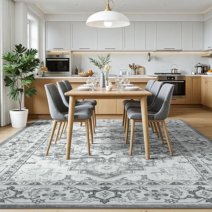 Lessymo Area Rugs 10 x 14 for Living Room, Washable Large Area Rugs Boho Faux - Image 3