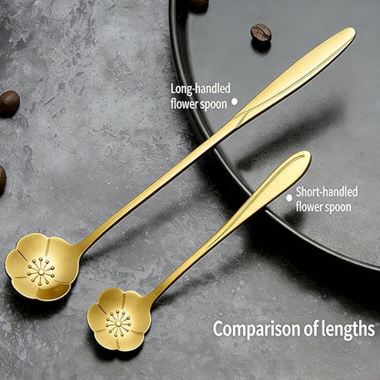 12 Pcs Flower Coffee Tea Spoons Set - Image 8
