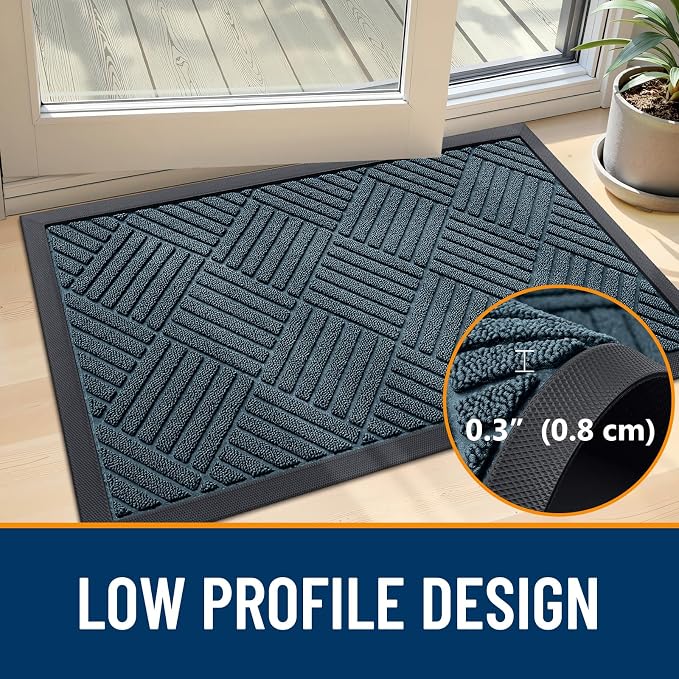 OLANLY Front Door Mat Outside Entrance 29.5x17, Heavy Duty Sturdy Natural - Image 5