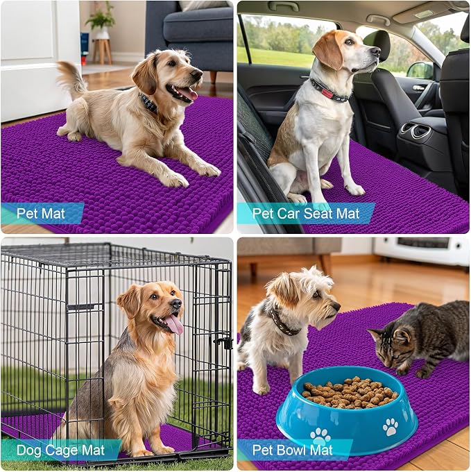 OLANLY Dog Door Mat for Muddy Paws 30x17, Absorbs Moisture and Dirt, Absorbent - Image 7