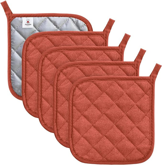Joyhalo 5 Pack Heat Resistant Pot Holders by Joyhalo