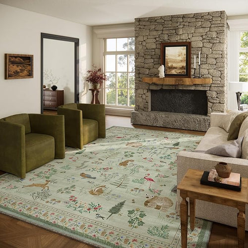 10x12 Area Rugs for Living Room: Washable Bedroom Rug Stain Resistant Non Slip by palohom