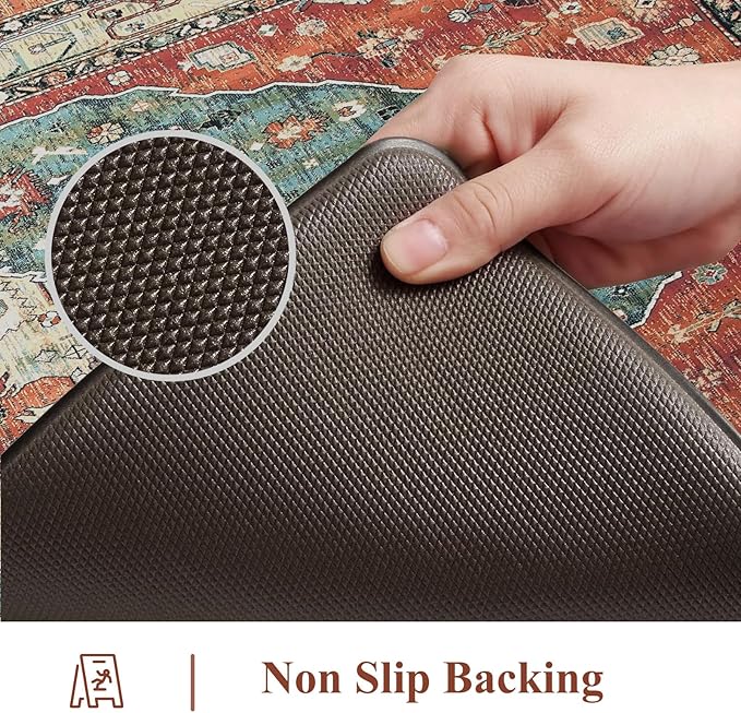 Collive Boho Kitchen Mats Cushioned Anti Fatigue Mats, Non-Slip Kitchen Floor - Image 4