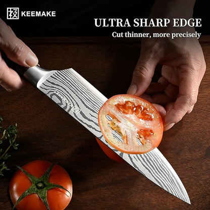KEEMAKE Kitchen Knife Set, Ultra Sharp Chef Knife Set 7-Piece, High Carbon - Image 5