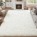 8x10 Area Rugs for Living Room Bedroom: Ultra Soft Fluffy Shag Rug Upgrade by Luxturiy