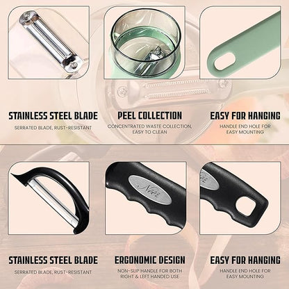 3-Pack Swivel Vegetable Peeler + Fruit Peeler - Image 4