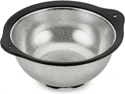 304 Stainless Steel Colander 3-Quart, Heavy Duty Metal Strainer by JIDSPWLS-USStrore