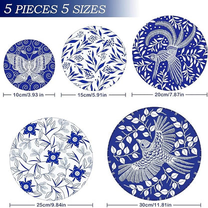 5 Pieces Bowl Covers Reusable, 5 Size Elastic Cloth Bowl Covers - Image 2
