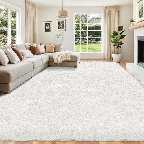 8x10 Area Rug for Living Room: Ultra Soft Fluffy Rug Modern Large Thicked Shag by Oriannal
