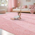 Fluffy Pink Area Rug for Bedroom Living Room Soft 8x10 Fuzzy Washable Rugs by Unknown