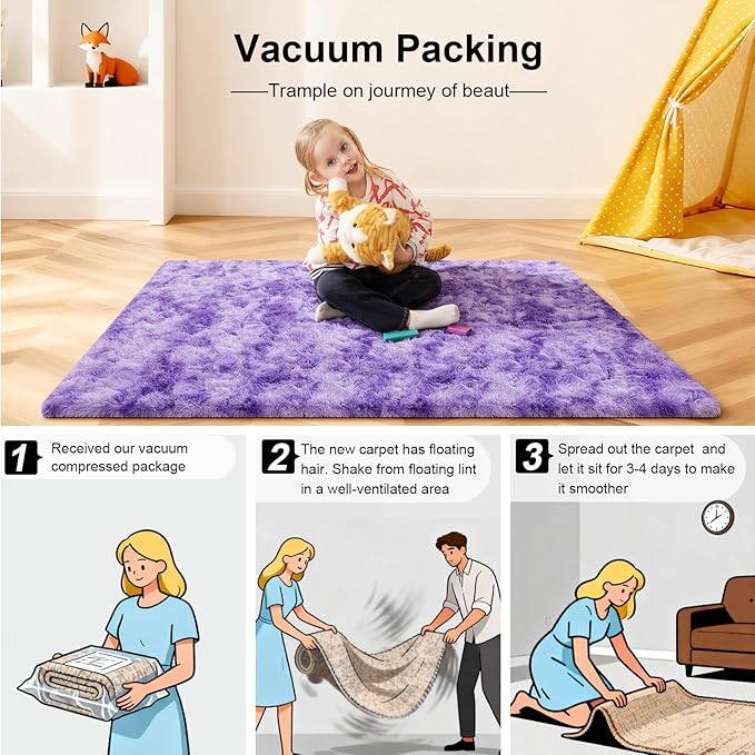 8x10 Area Rugs for Living Room, Large Fluffy Rugs for Bedroom, Fuzzy Shag Soft - Image 5