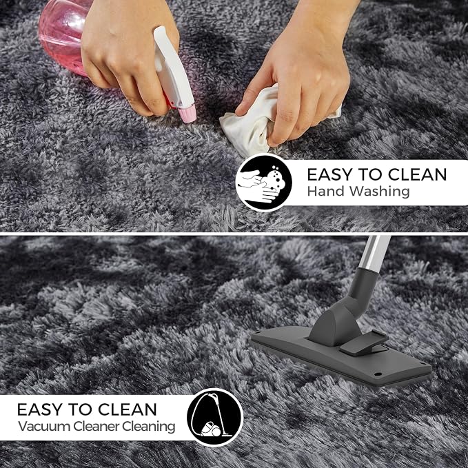 5X8 Ultra Soft Rug for Living Room, Fluffy Shag Area Rug for Bedroom, Modern - Image 8